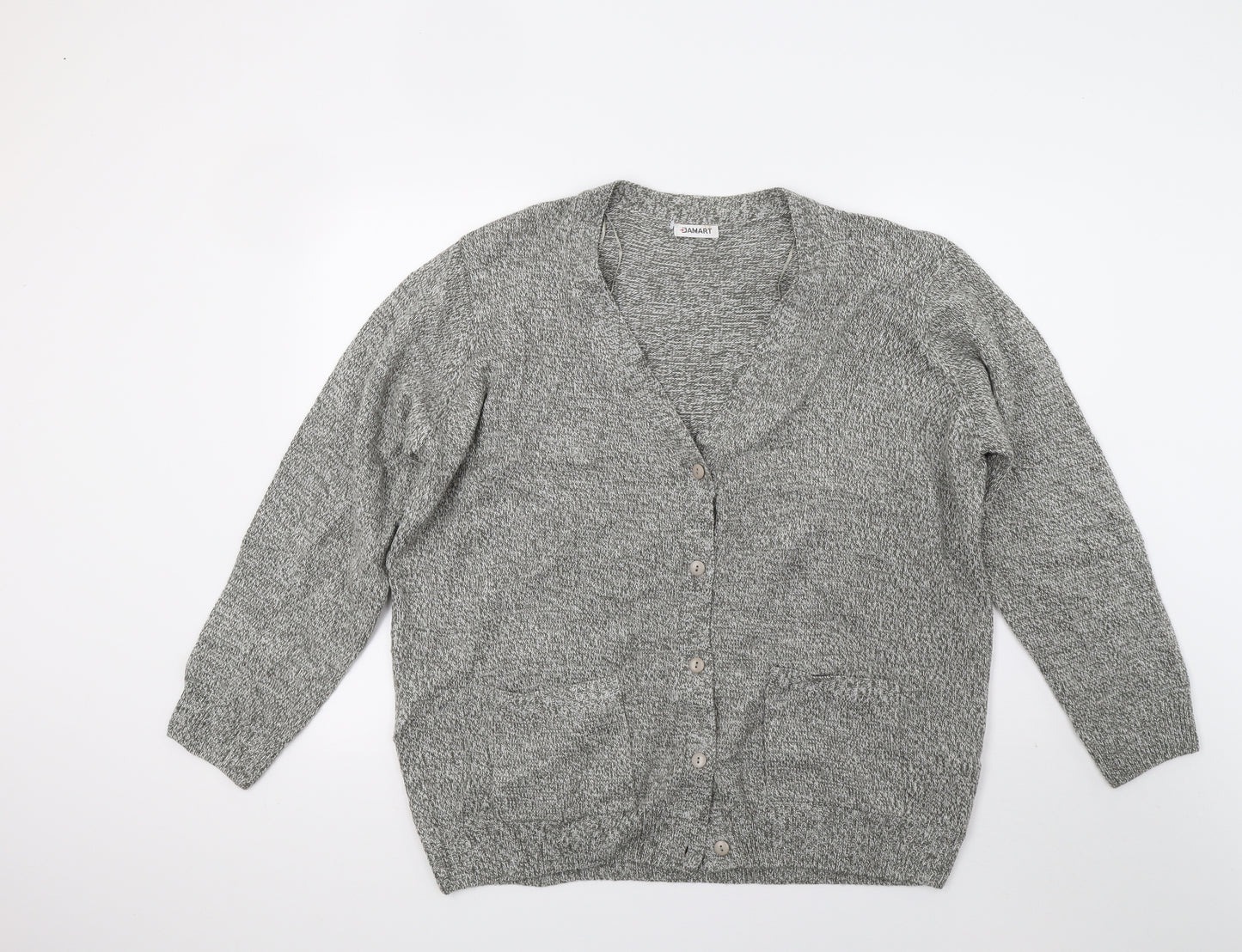 Damart Womens Grey   Cardigan Jumper Size 24