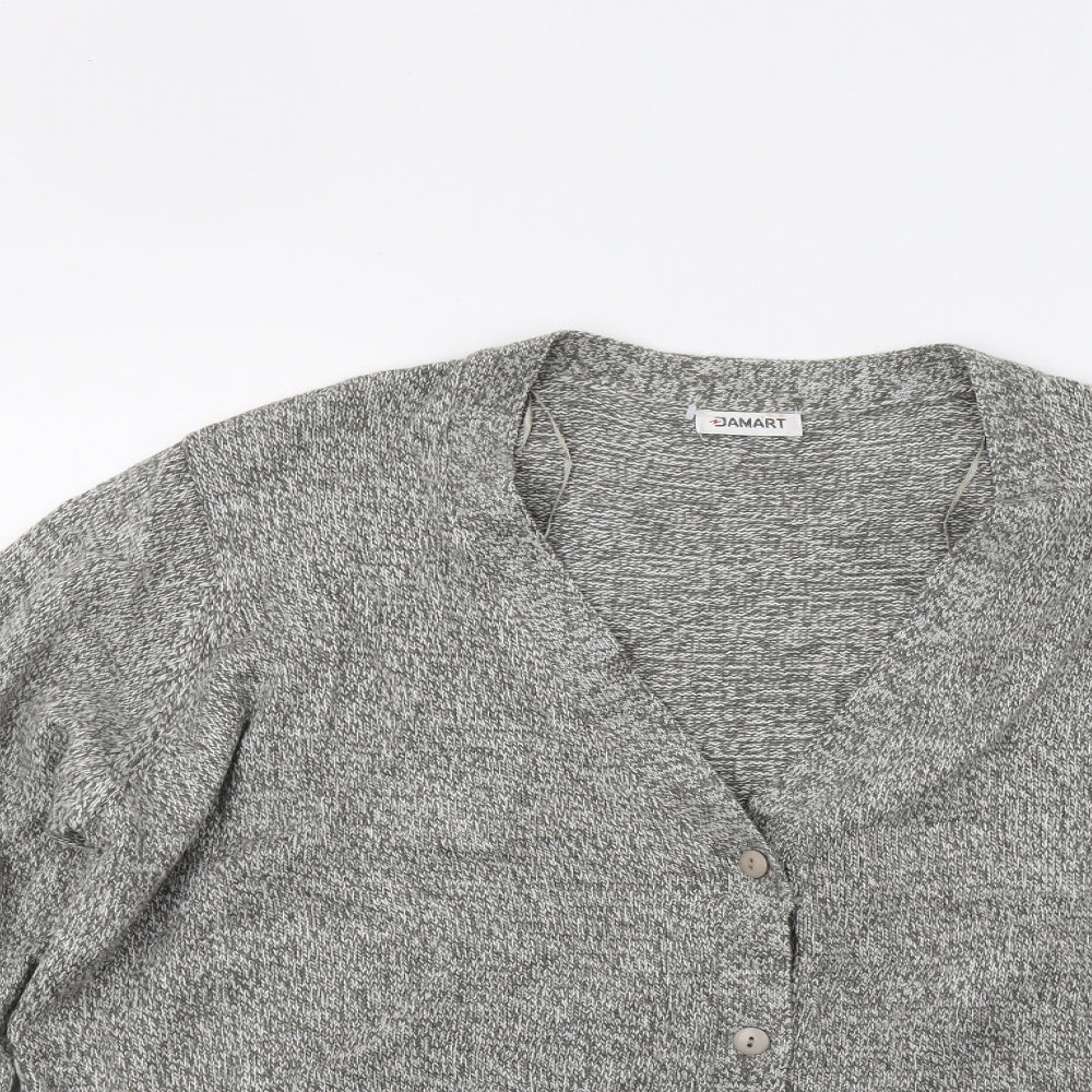 Damart Womens Grey   Cardigan Jumper Size 24
