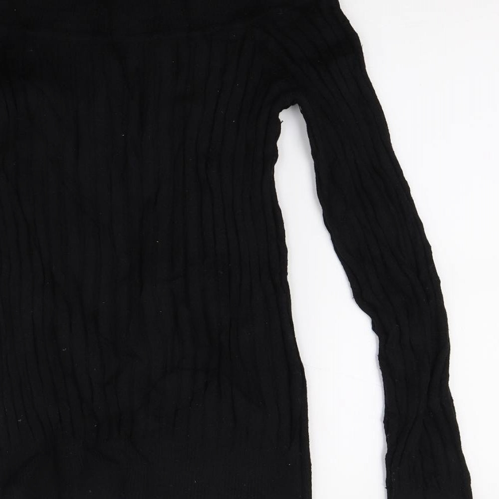 VERO MODA Womens Black  Knit Pullover Jumper Size M