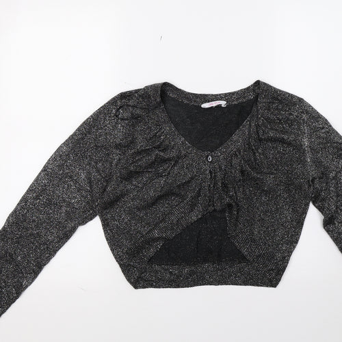 Miss evie Girls Silver   Cardigan Jumper Size 14-15 Years