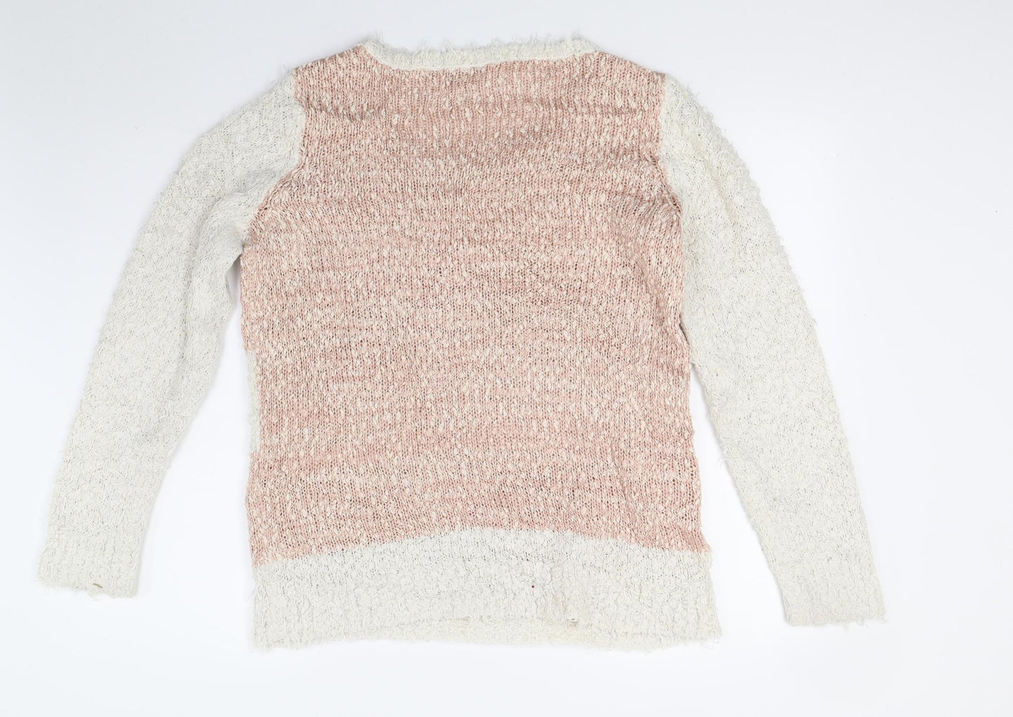 F&F Womens White  Knit Pullover Jumper Size 14