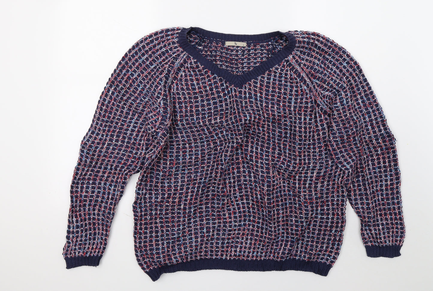TU Womens Multicoloured  Knit Pullover Jumper Size 16