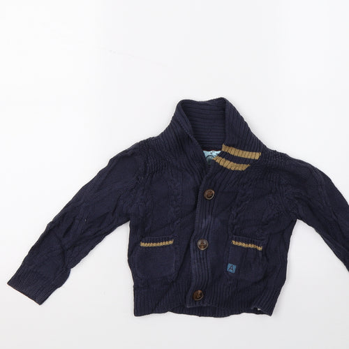 Autograph Boys Blue  Knit Cardigan Jumper Size 2 Years