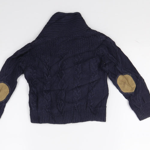 Autograph Boys Blue  Knit Cardigan Jumper Size 2 Years