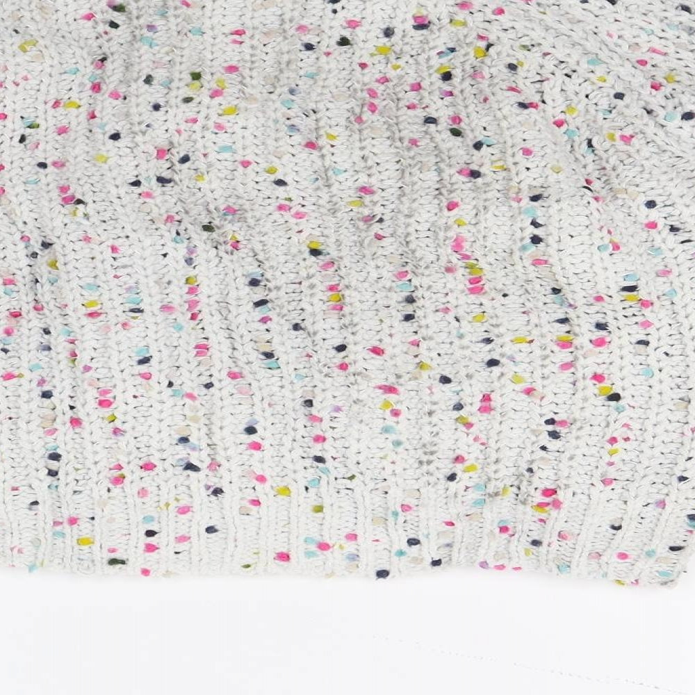 Marks and Spencer Girls White  Knit Pullover Jumper Size 8-9 Years