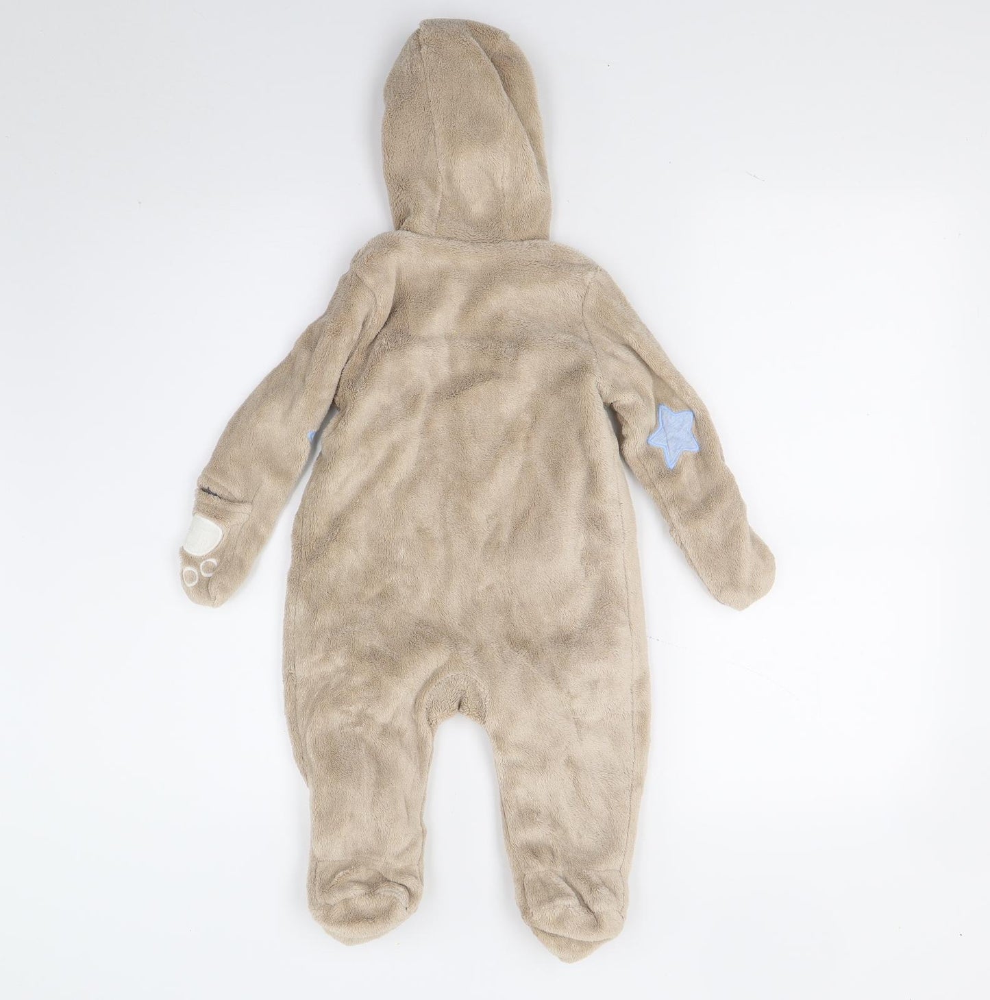 NEXT Baby Brown  Fleece Babygrow One-Piece Size 6-9 Months  - Bear