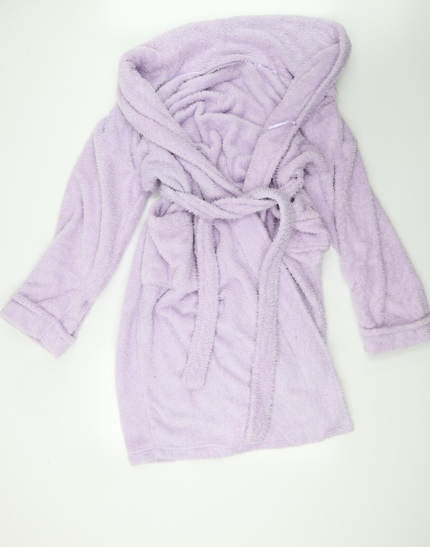 Moon River Womens Purple Solid Fleece Top Robe Size XL