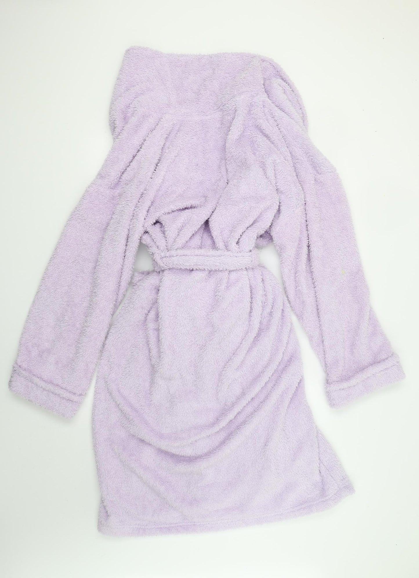 Moon River Womens Purple Solid Fleece Top Robe Size XL
