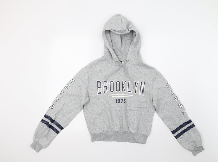 Divided Womens Grey Pullover Hoodie Size XS - Brooklyn