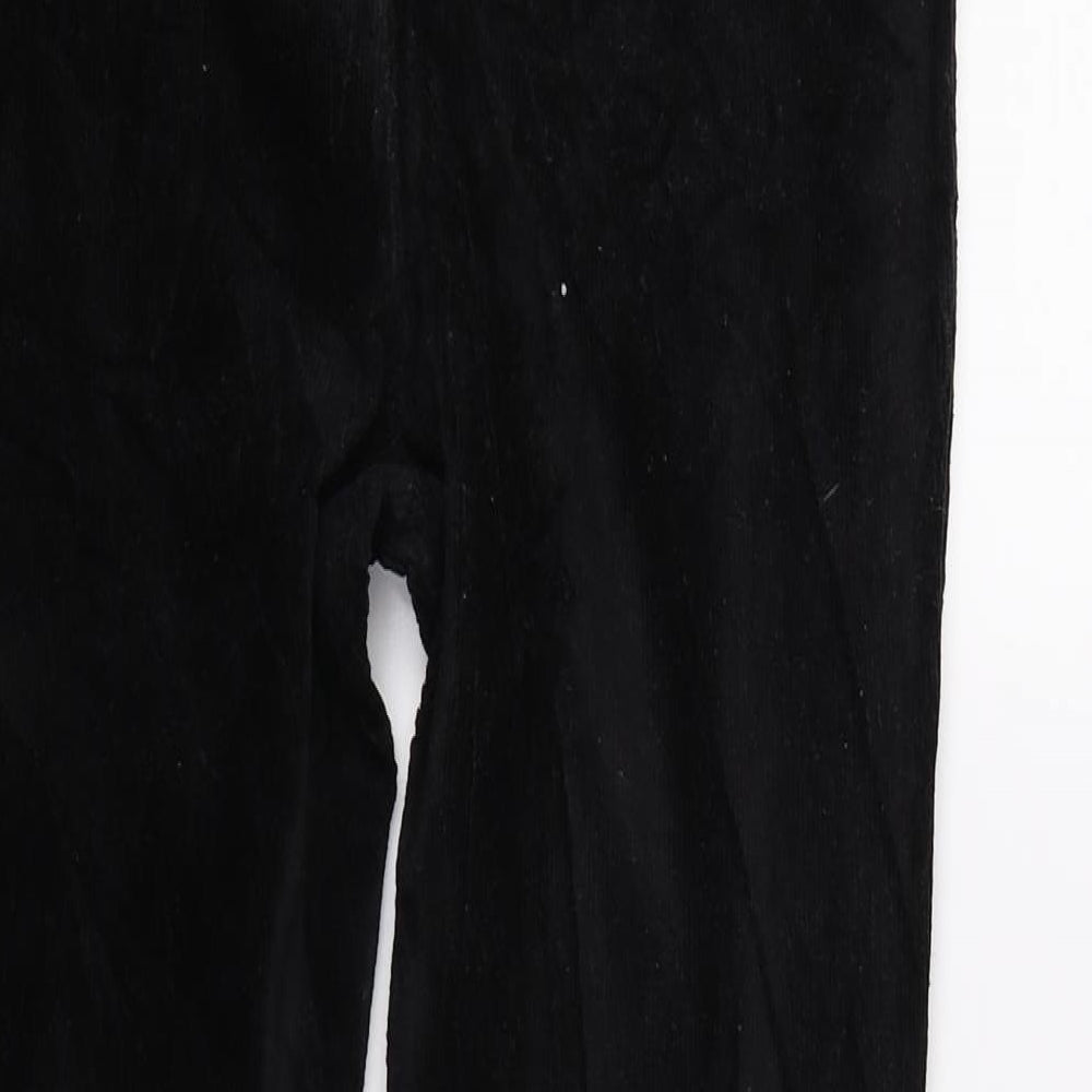 M&Co Womens Black  Corduroy Jogger Leggings Size 16 L27 in