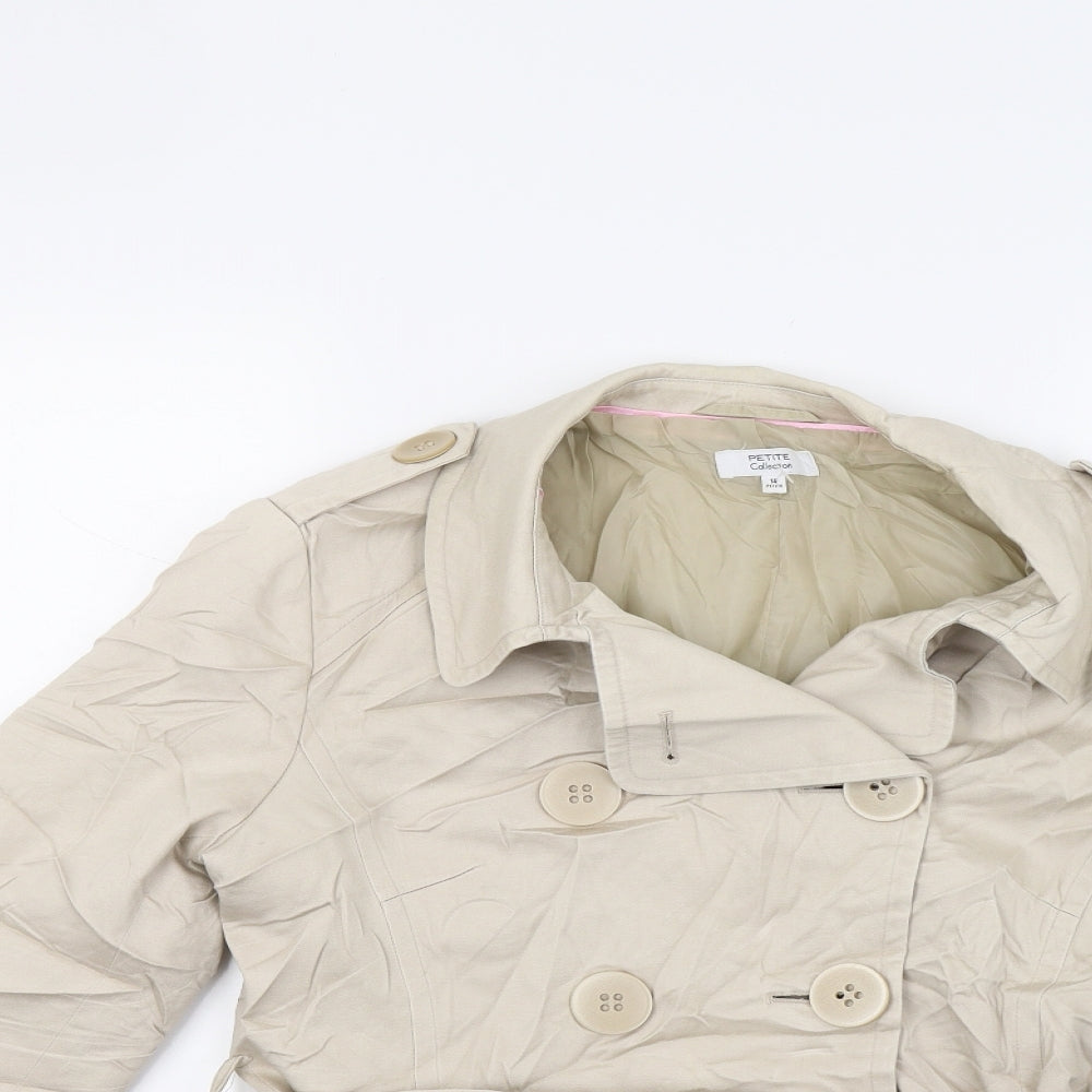 Debenhams Womens Beige   Jacket Coat Size 14