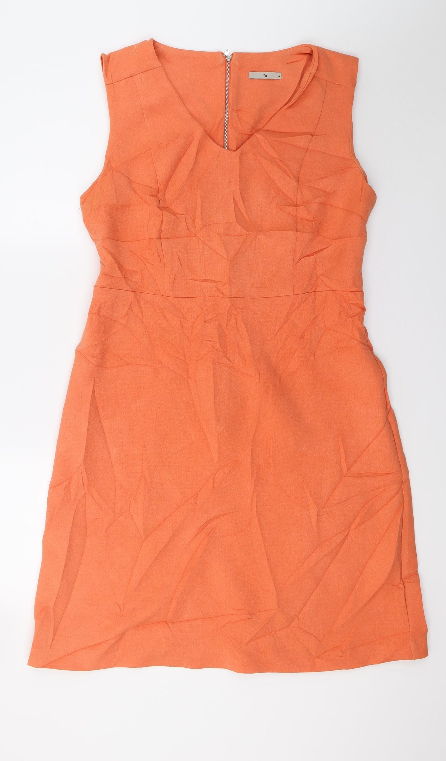 TU Womens Orange   A-Line  Size 14