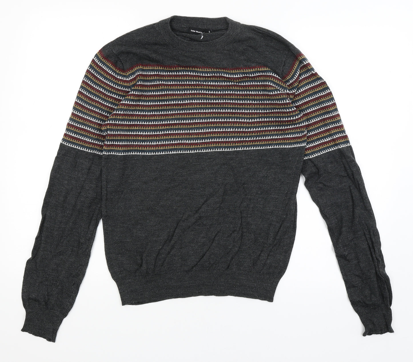 Cedar Wood State Mens Grey   Pullover Jumper Size S
