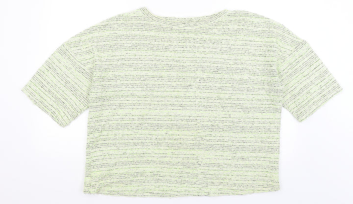 F&F Womens Green Striped  Pullover Jumper Size S