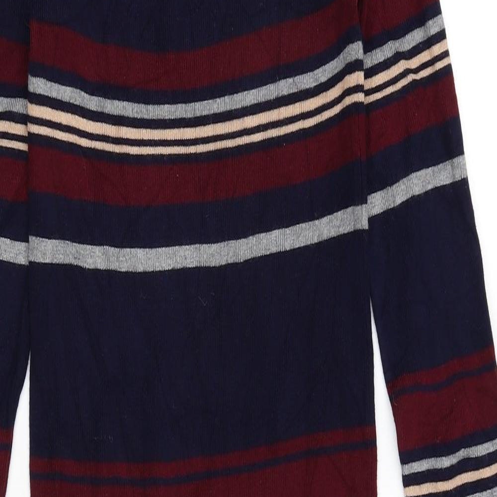 Oasis Womens Blue Striped  Jumper Dress  Size S