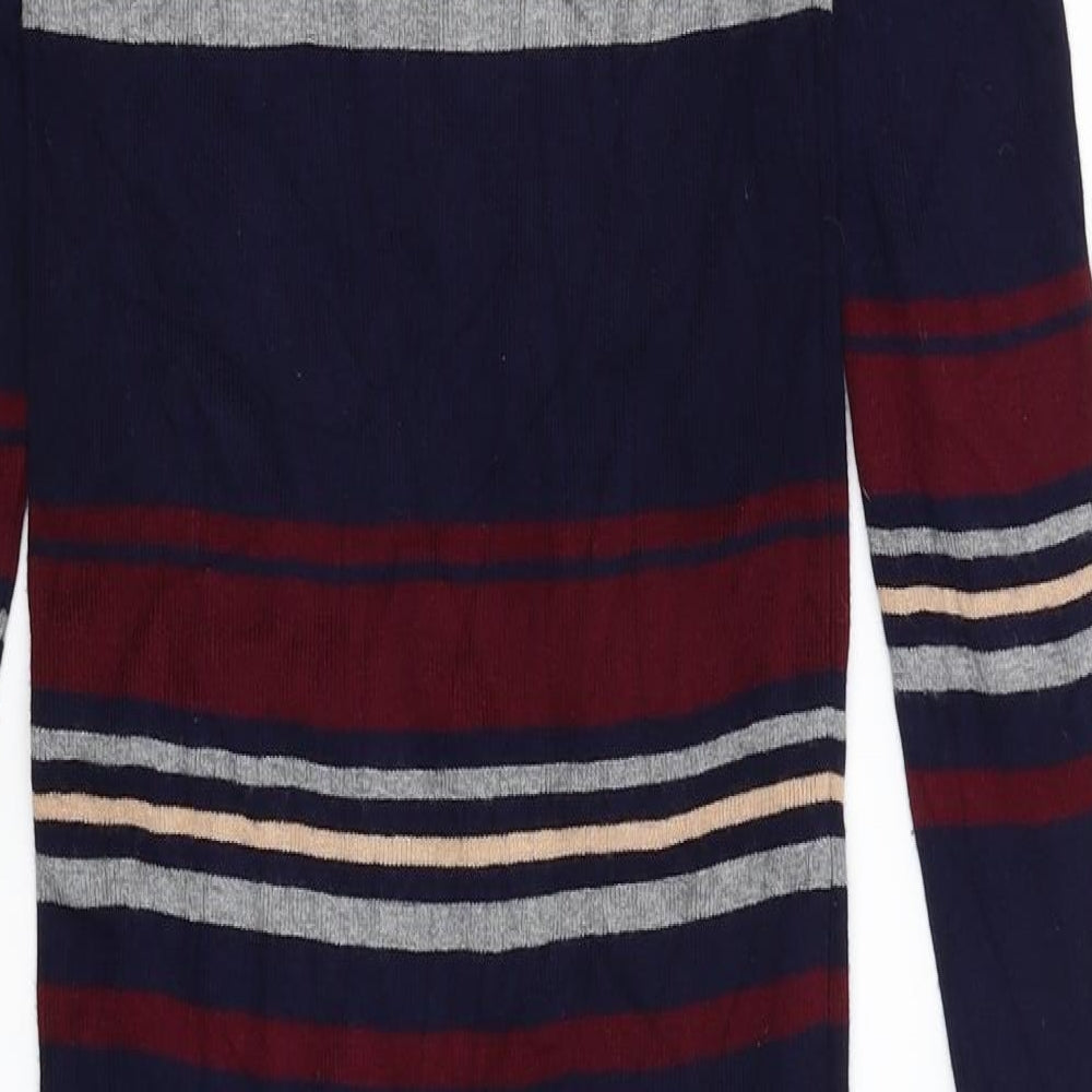 Oasis Womens Blue Striped  Jumper Dress  Size S