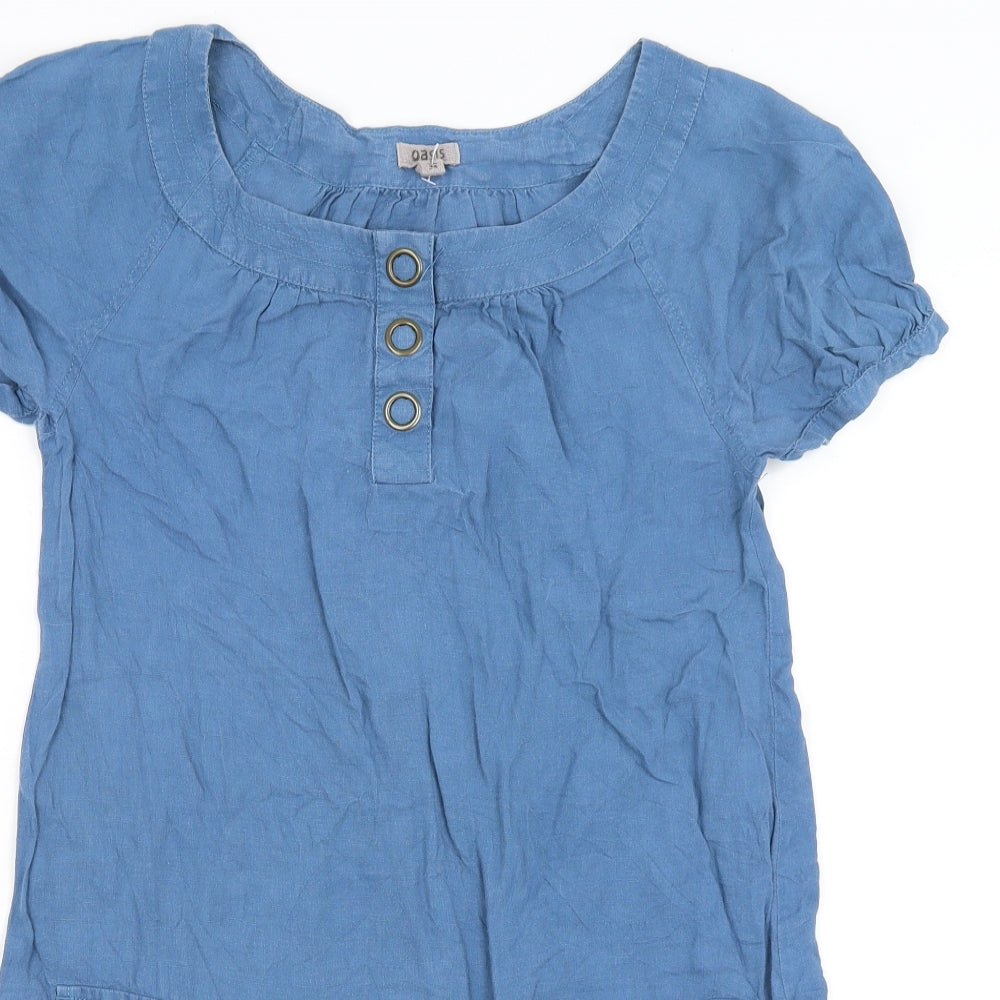 Oasis Womens Blue   Tunic T-Shirt Size 8
