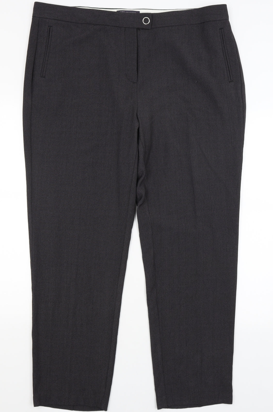 M&S Womens Black   Trousers  Size 20 L30 in