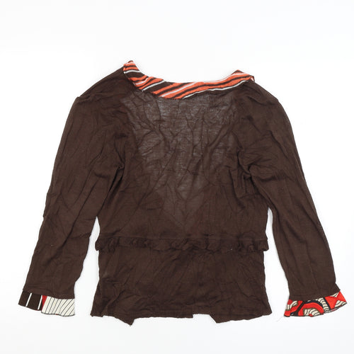Eva Linka Womens Brown   Wrap Jumper Size S