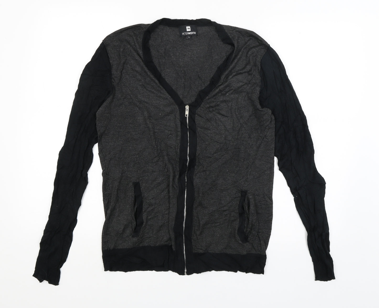 Peter Werth Womens Grey   Full Zip Jumper Size 12