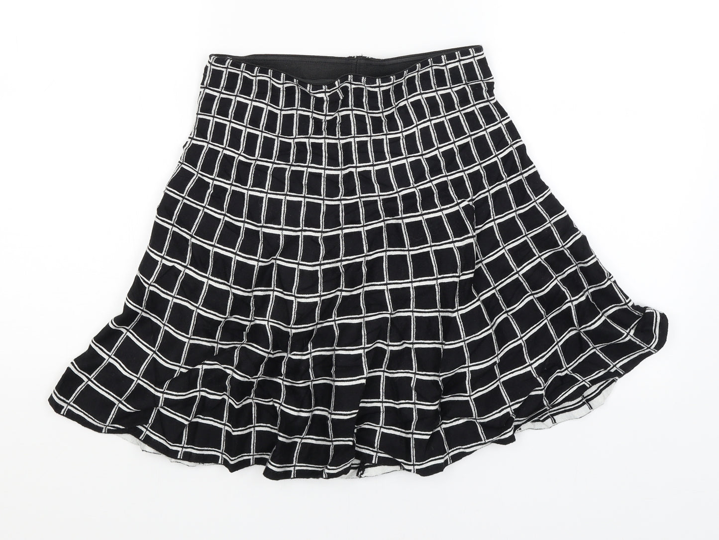 Cynthia Rowley Womens Black Plaid  Mini Skirt Size M