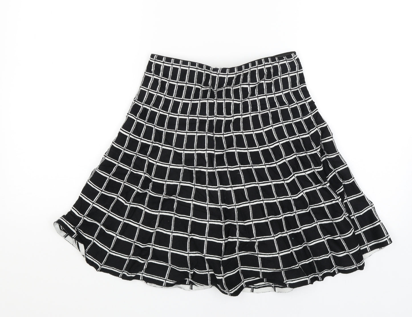 Cynthia Rowley Womens Black Plaid  Mini Skirt Size M