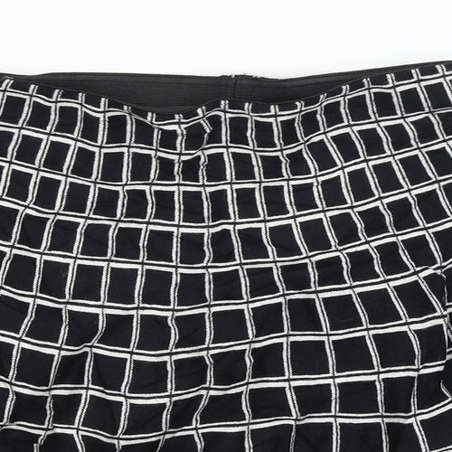 Cynthia Rowley Womens Black Plaid  Mini Skirt Size M