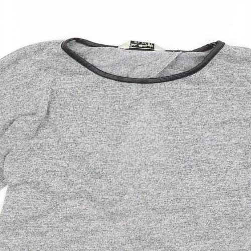 Miss Selfridge Womens Grey   Basic T-Shirt Size 8