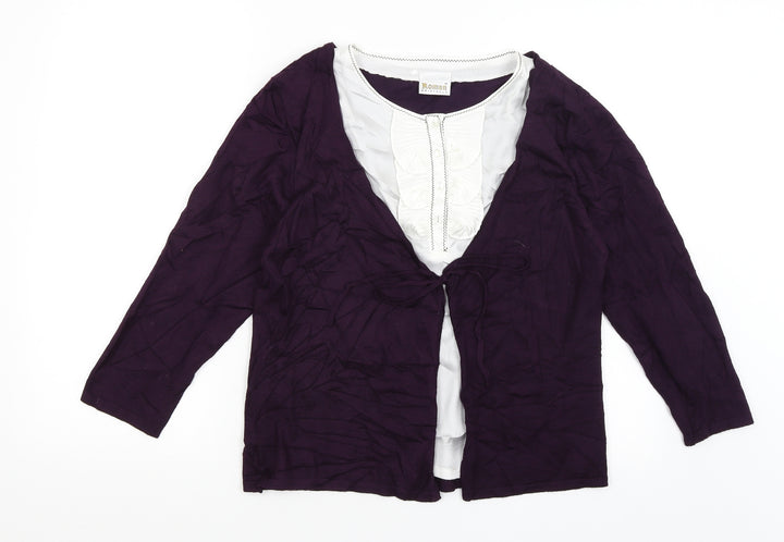 Roman Womens Purple Cape Jumper Size M