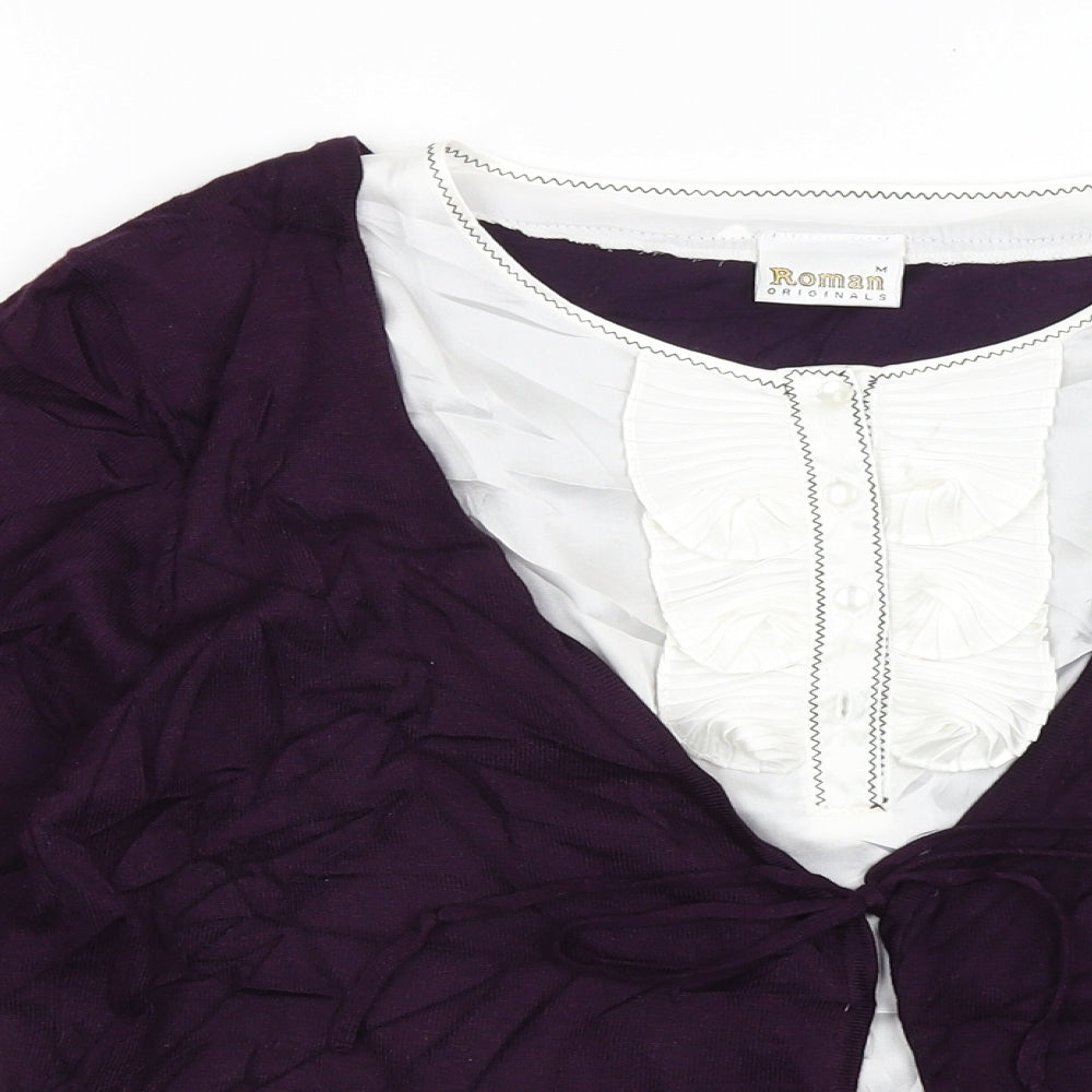 Roman Womens Purple   Cape Jumper Size M
