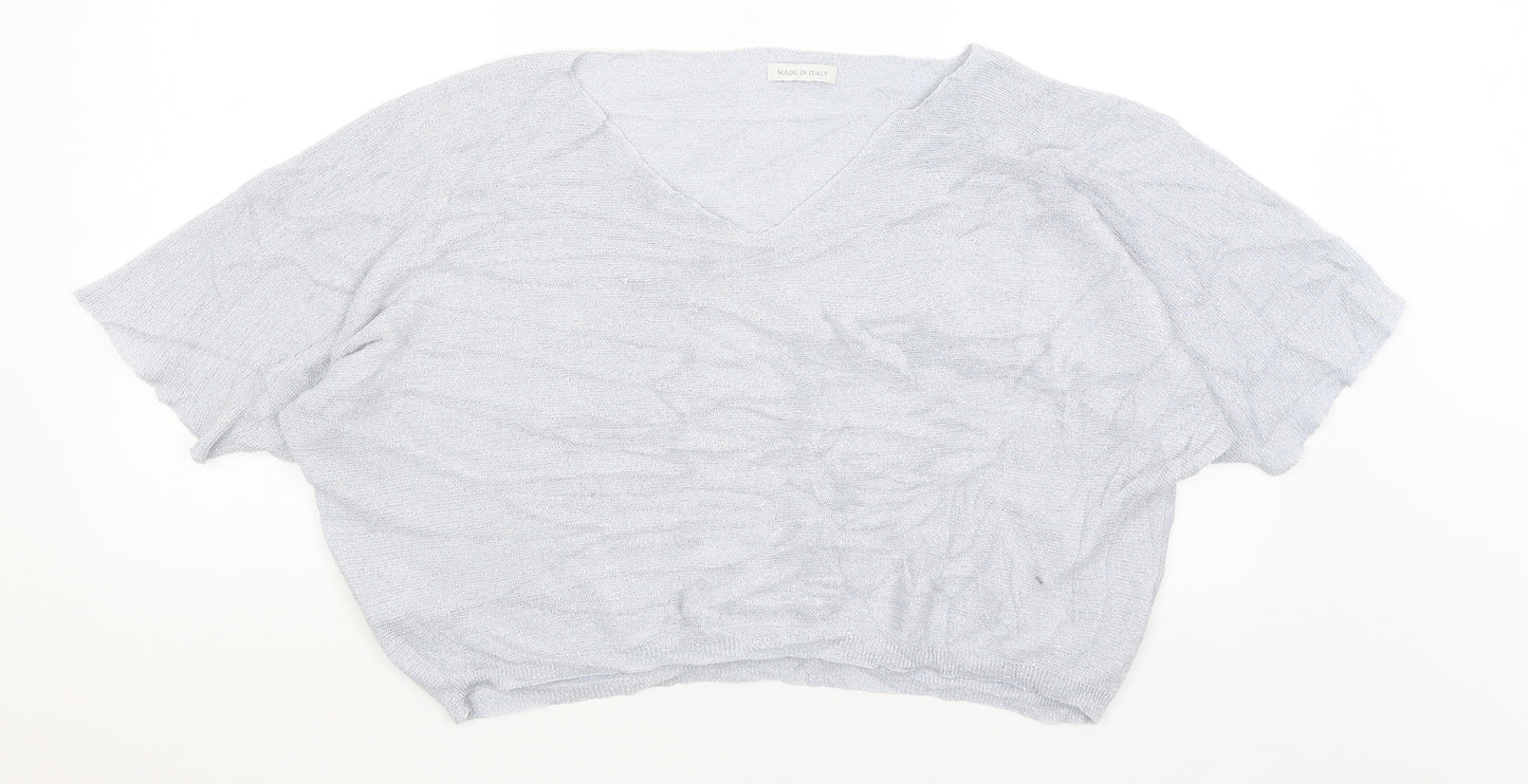Preworn Womens Blue   Cropped T-Shirt Size L