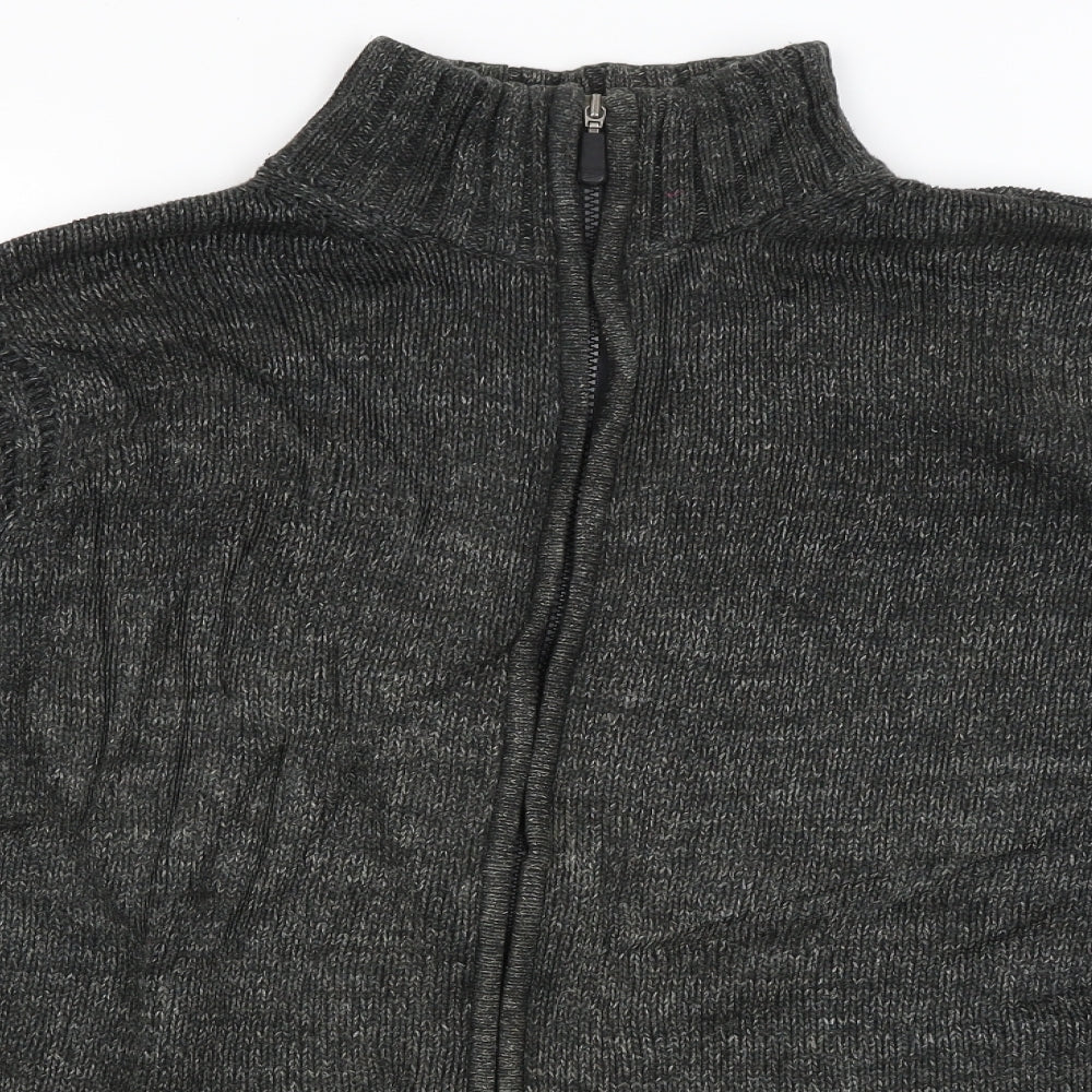 Blue Harbour Mens Green   Full Zip Jumper Size M