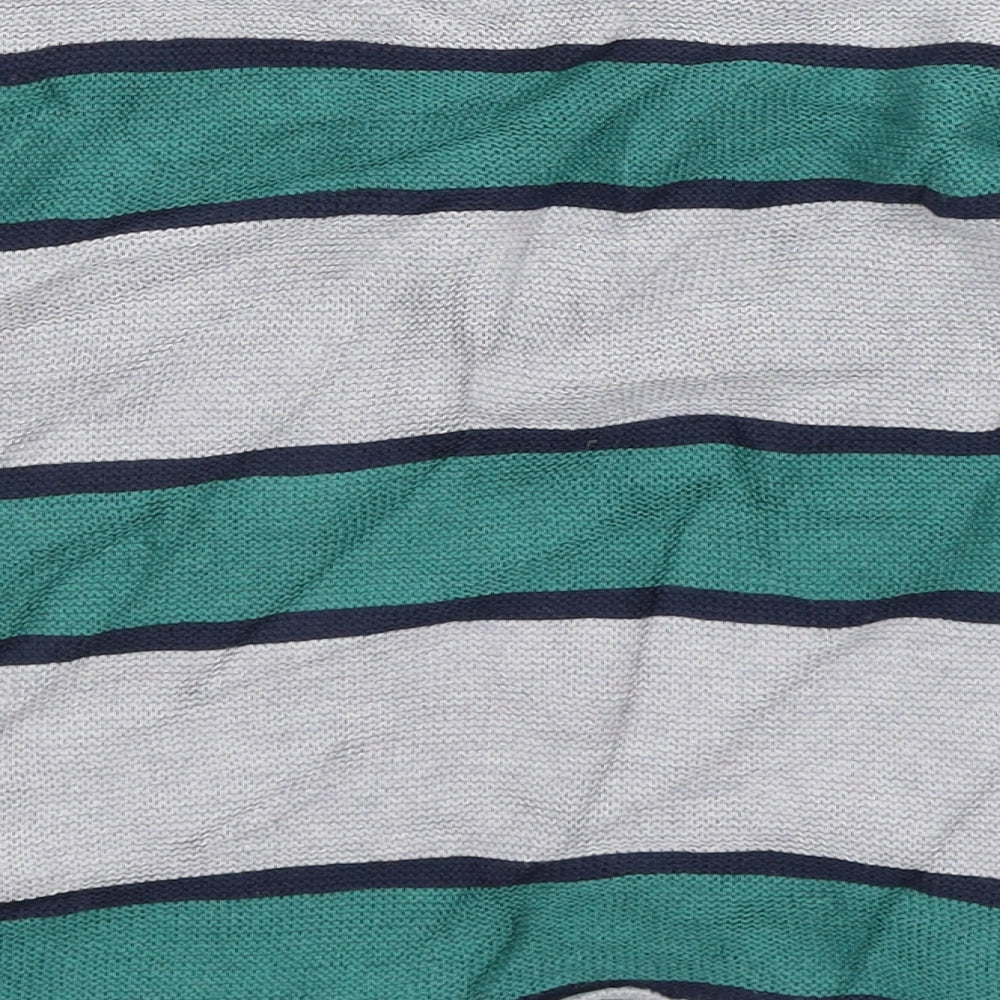 John Lewis Boys Grey Striped  Pullover Jumper Size 6 Years