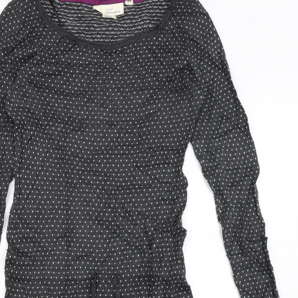 H&M Womens Grey   T-Shirt Dress  Size S