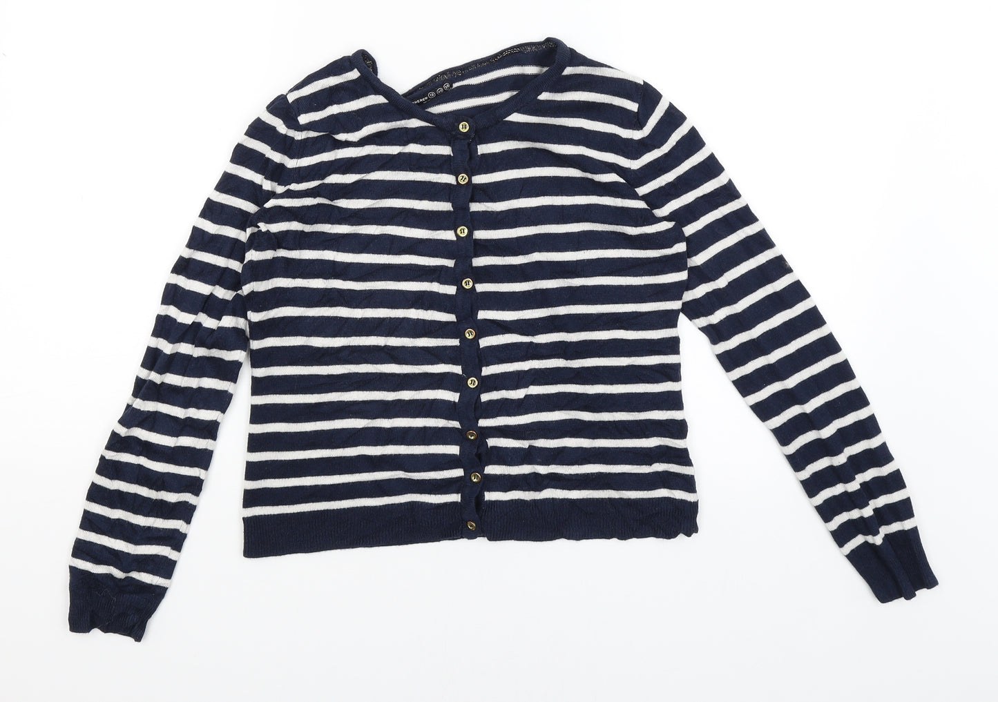 Atmosphere Womens Blue Striped  Cardigan Jumper Size 12