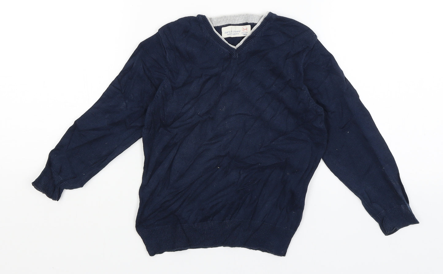 Zara Boys Blue   Pullover Jumper Size 3-4 Years