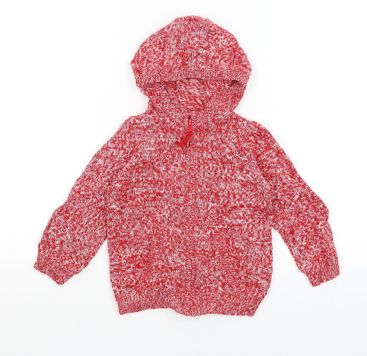 Mothercare Baby Red Full Zip Jumper Size 18-24 Months