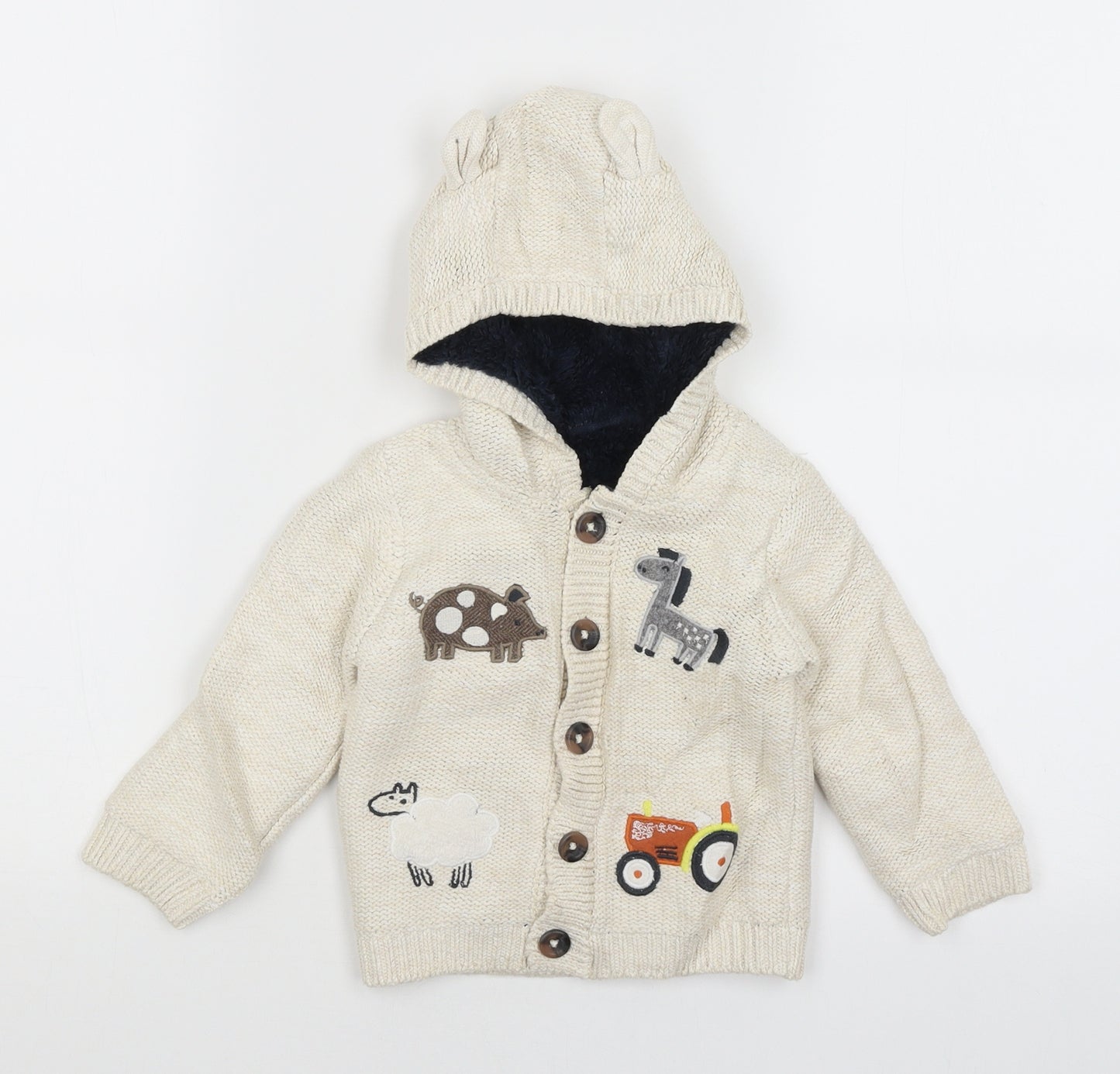 Nutmeg Baby Ivory   Cardigan Jumper Size 9-12 Months