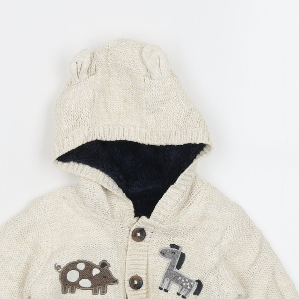 Nutmeg Baby Ivory   Cardigan Jumper Size 9-12 Months