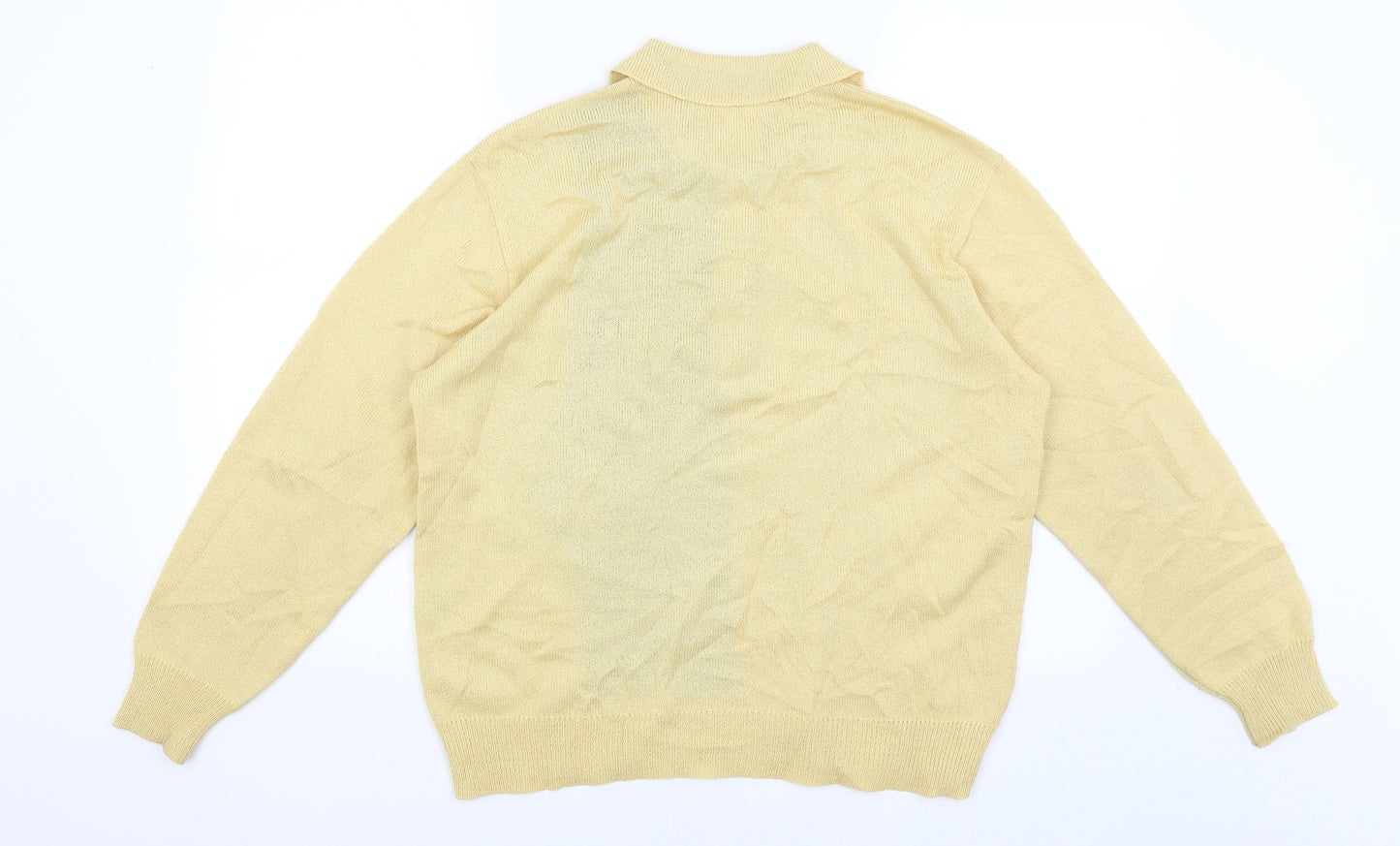 Quimo Mens Yellow   Pullover Jumper Size L