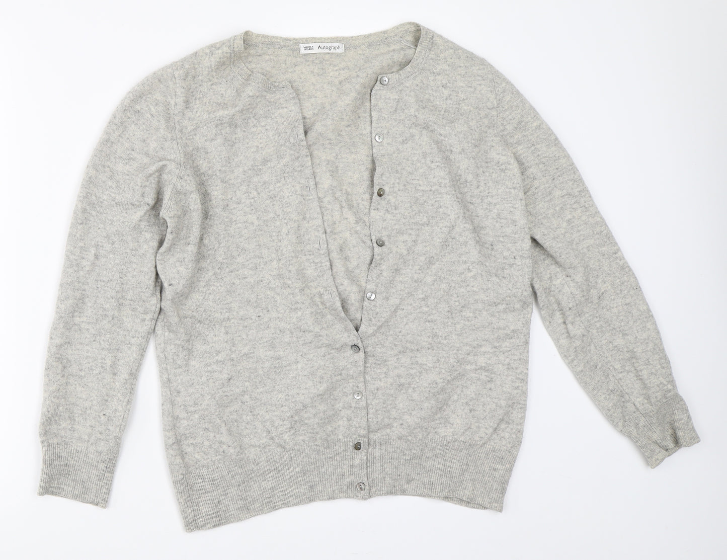 Marks and Spencer Womens Grey   Cardigan Jumper Size 16