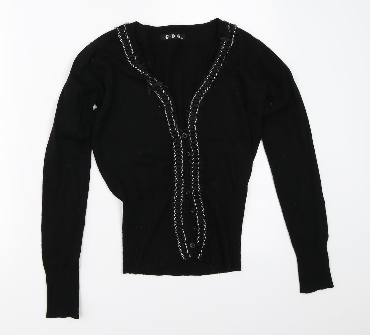 GDG Womens Black   Cardigan Jumper Size S