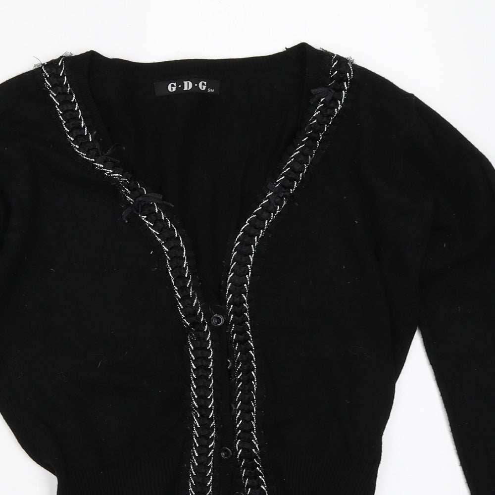 GDG Womens Black   Cardigan Jumper Size S