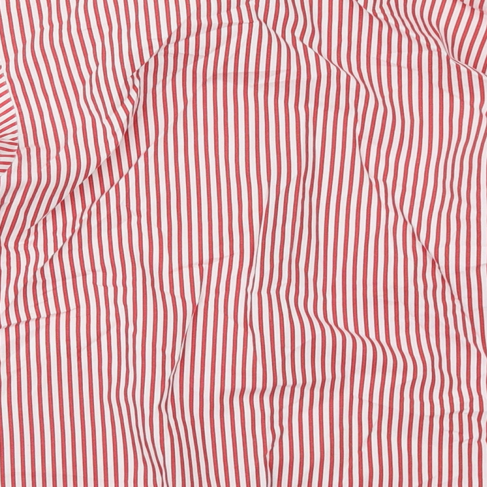 Denby Dale Boys Red Striped  Basic Button-Up Size 8 Years