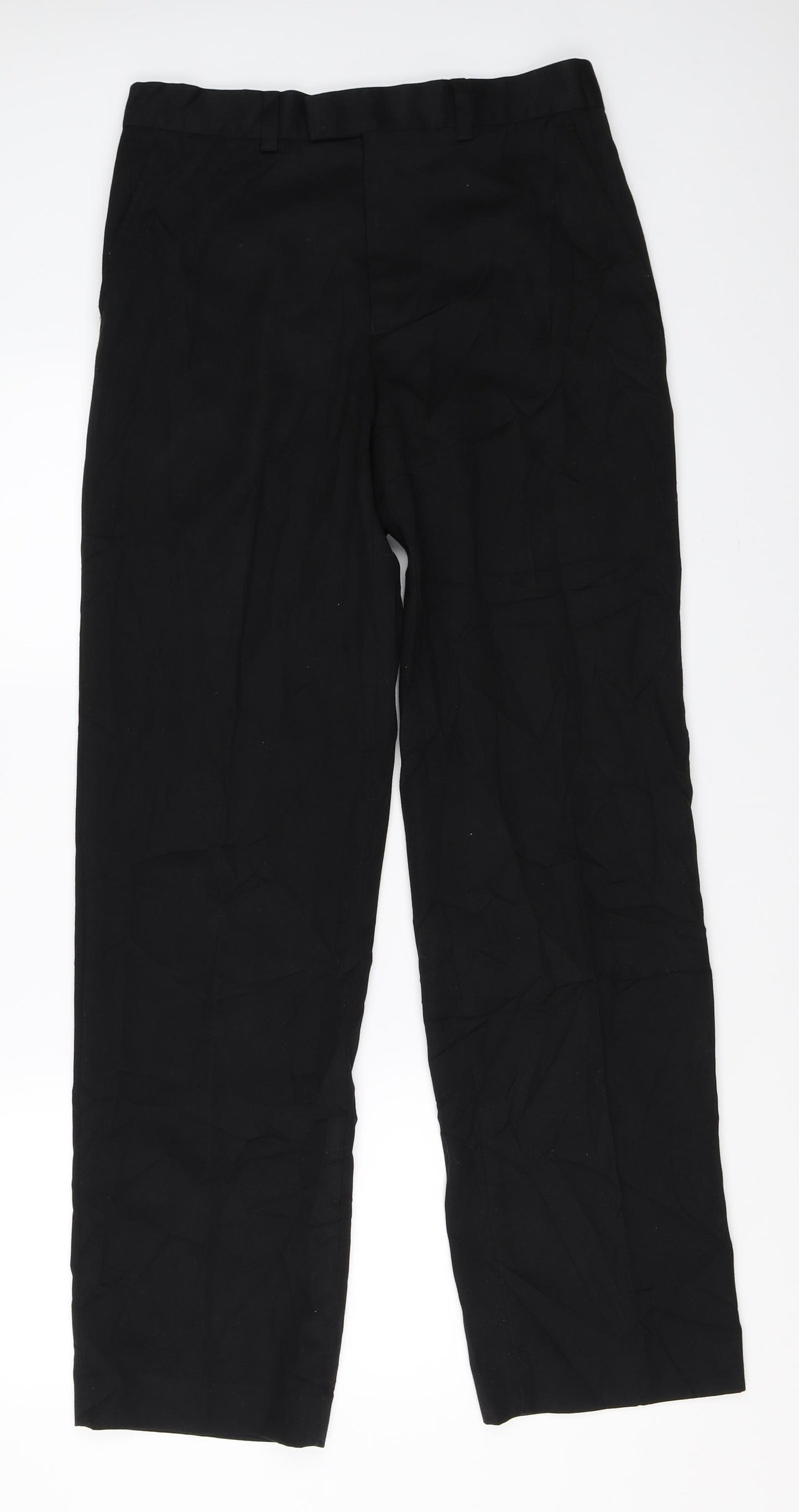 Burton Mens Black   Trousers  Size 30 in L31 in