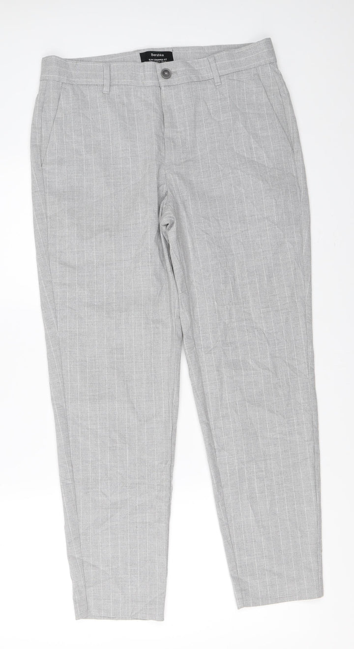 Bershka Womens Grey Trousers Size 40 L27 in