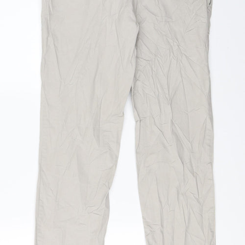 H&M Womens Beige   Chino Trousers Size 36 L32 in