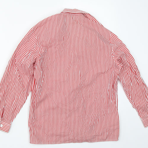 Denby Dale Boys Red Striped  Basic Button-Up Size 13 Years