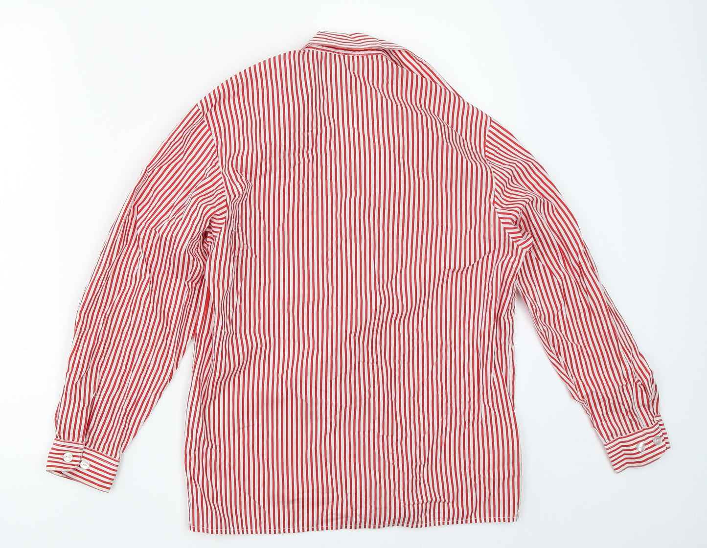 Denby Dale Boys Red Striped  Basic Button-Up Size 13 Years