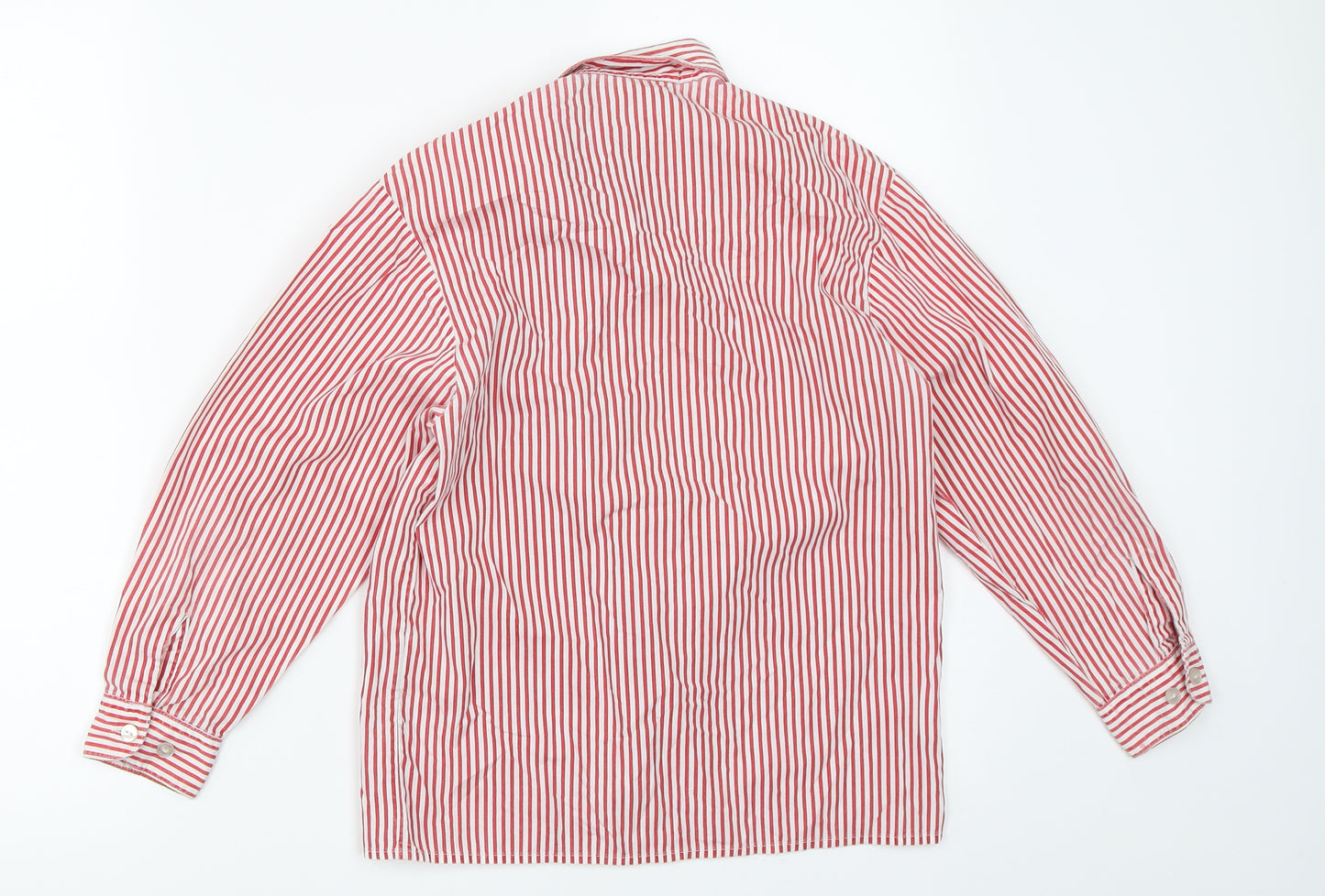 Denby Dale Boys Red Striped  Basic Button-Up Size 8 Years